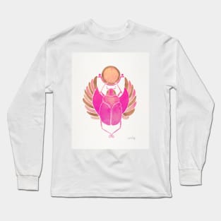 rose gold pink scarab Long Sleeve T-Shirt